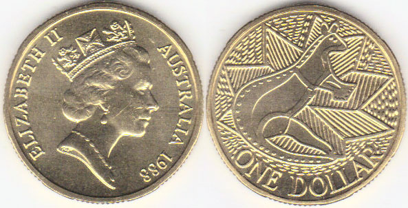1988 Australia $1 (Bicentennial) Unc A002424
